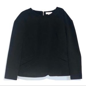 NWOT - Kenar Classy Black Back Zipper Top